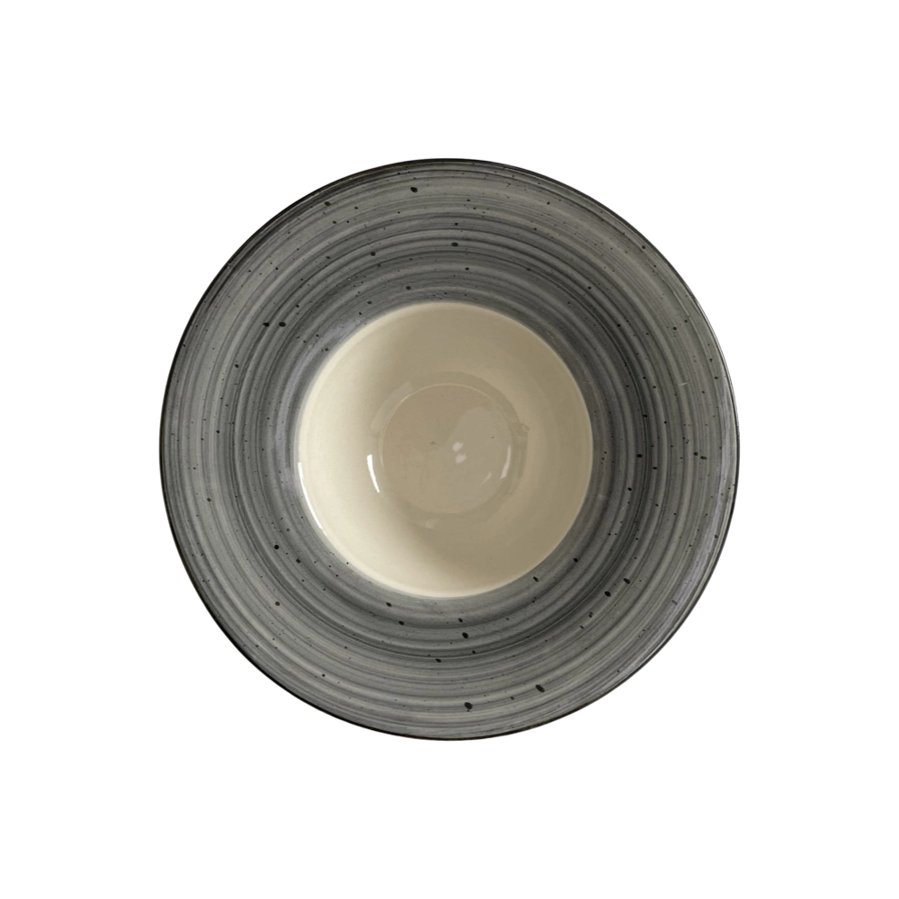 Talerz do makaronu Still Rustic szary 23 cm | KERA CERAMIKA 14.10.RUSTIC SZARY