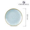 Talerz porcelanowy płytki Duck Egg Blue śr. 32,4 cm | FINE DINE SDESEV121