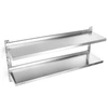 Półka nierdzewna wisząca podwójna 120x30x55 cm | FORGAST FG15002