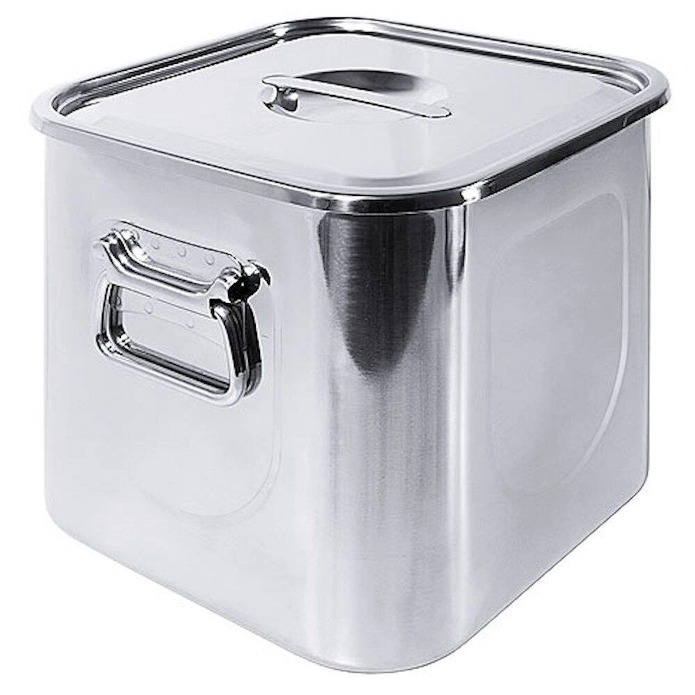 Pojemnik na żywność ze stali nierdzewnej, 7,5 l, 20x20x20 cm | CONTACTO 310/020