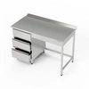 Stół roboczy nierdzewny z blokiem szuflad 140x60x85 cm | FORGAST