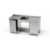 Stół nierdzewny ze zlewem 1-komorowym i 2-ma szafkami 160x70x85 cm | FORGAST
