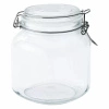 Słoik z klamrą, kwadrat, 1 L - komplet 4 szt. | TOMGAST T-1310