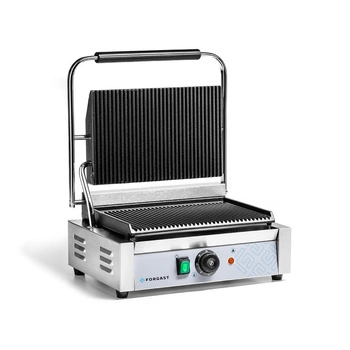 Grill kontaktowy panini, ryflowane płyty, 2.2 kW | FORGAST FG09201