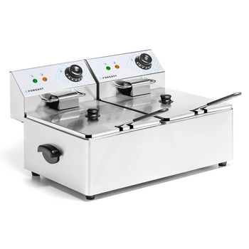 Frytownica elektryczna, 2-komorowa, 2x6 l, 2x3 kW, 230 V | FORGAST FG09026