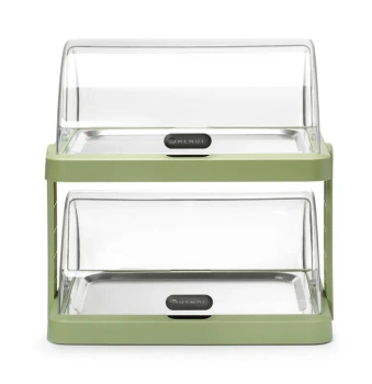 Podwójna witrynka chłodząca roll-top Duo UNIQ designed by Robert Bronwasser, zielona, 48x35.5x48 cm | HENDI 871973