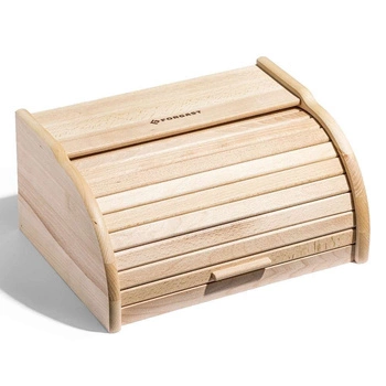 Chlebak drewniany olejowany, prostokątny, 38x29x18 cm | FORGAST FG12638