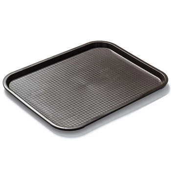 Taca fast food brązowa, polipropylen, 45x35 cm, prostokątna | FORGAST FG12536