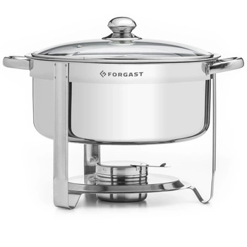 Podgrzewacz okrągły 7,5 l na paliwo ze szklaną pokrywą | FORGAST FG03275V1