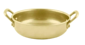 Patelnia do serwowania z dwoma uchwytami, kolor złoto vintage - śr. 15.5 cm, poj. 600 ml | AMBITION 287665