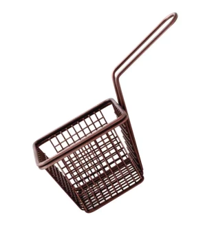 Koszyk do frytek prostokątny, kolor - miedź antyczna, 10.5x9x7.5 cm | AMBITION 126664