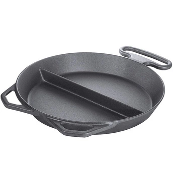 Patelnia cateringowa z uchwytami, żeliwna, 65 cm | CONTACTO 5093/650