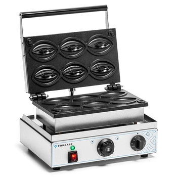 Gofrownica elektryczna typ V na 6 gofrów, 1.55 kW, 230 V | FORGAST FG09708