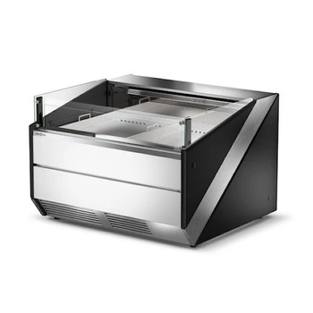 Lada chłodnicza z szybą prostą | RAPA L-Xi FISH 135/120