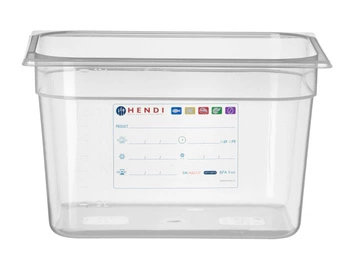 Pojemnik GN 1/2 gł. 20 cm z polipropylenu HACCP | HENDI 880159