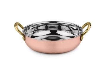 Patelnia do serwowania z dwoma uchwytami, miedź - śr. 15.5 cm, poj. 600 ml | AMBITION 126621