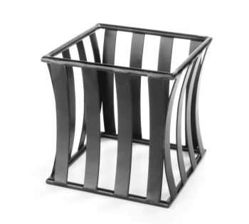 Podstawa bufetowa kwadratowa, ażurowa, czarny mat, 20x20x20.2 cm, Charms | AMBITION 126683