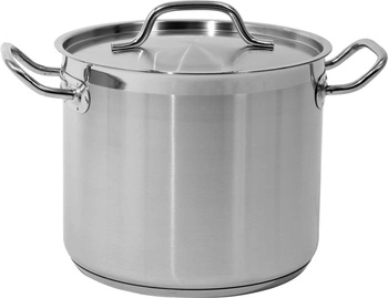 Garnek ze stali nierdzewnej wysoki - poj. 9l z pokrywką | YATO YG-00003