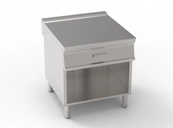 Blat roboczy z szufladą na podstawie otwartej, T-90, 80x90x90 cm | TECNOINOX 396702