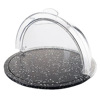 Taca z pokrywą okrągła, polietylen i poliwęglan, 40 cm | CONTACTO 640/400