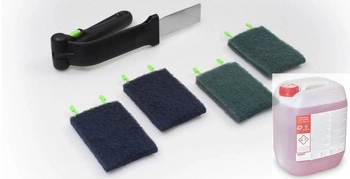 Ramię czyszczące wraz z 4 nakładkami i preparatem czyszczącym (10 l) do iVario2 - XS, 2 - S, L i XL | RATIONAL 60.73.920