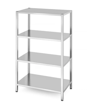 Regał magazynowy nierdzewny skręcany 4-półkowy 100x60 cm | HENDI 812556