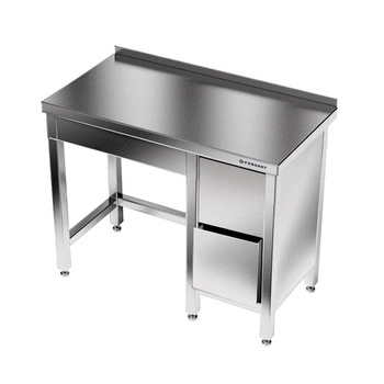 Stół roboczy nierdzewny z blokiem szuflad 150x70x85 cm | FORGAST
