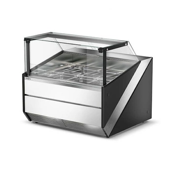 Lada chłodnicza z szybą prostą | RAPA L-X FISH 135/120