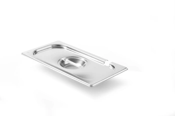 Pokrywka stalowa do GN 1/3 KITCHEN LINE z wycięciem na chochlę | HENDI 806944