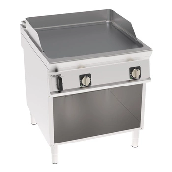 Płyta grillowa elektryczna, gładka, chromowana, szczotkowana, na podstawie otwartej 80 cm, T-90 | TECNOINOX 316278