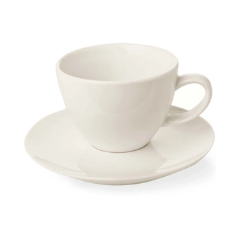 Filiżanka elegancka espresso ze spodkiem porcelanowa CREMA - 70 ml | FINE DINE 770399