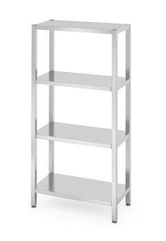 Regał magazynowy nierdzewny skręcany 4-półkowy 80x40cm | HENDI 812518