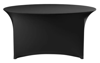 Obrus okrągły, czarny, średnica 150 cm, wysokość 76 cm | HENDI 814529