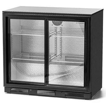 Lodówka barowa na napoje 2-drzwiowa, drzwi przesuwne 208 l | FORGAST FG07702