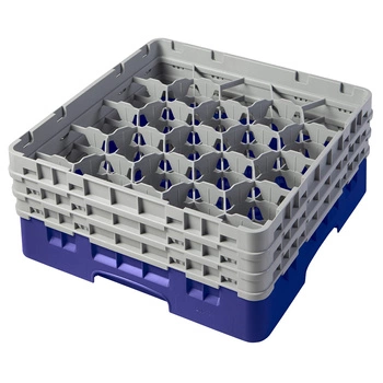 Kosz do szkła 20 przegródek - 50x50cm, niebieski | CAMBRO 20S738/186
