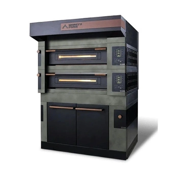Piec do pizzy 2-komorowy S105 Icon z okapem i komorą rozrostu | MORETTI FORNI MFSI105DL