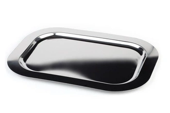 Taca FINESSE, z gładkim rantem, ze stali nierdzewnej, 60x42.5x1.4 cm | APS 1310_APS