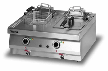 Frytownica elektryczna nastawna, 2-komorowa, 70x65x27 cm, 12 kW | LOZAMET LEF224