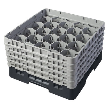 Kosz do szkła 20 przegródek - 50x50cm, czarny | CAMBRO 20S1058/110