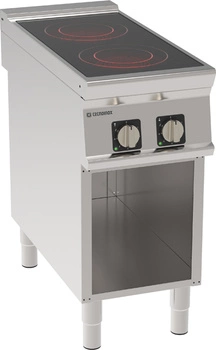 Kuchnia gastronomiczna ceramiczna, na szafce otwartej, 2 pola grzewcze | TECNOINOX 316021