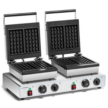 Gofrownica elektryczna podwójna prostokątna 4x6, 3.5 kW, 230 V | FORGAST FG09725