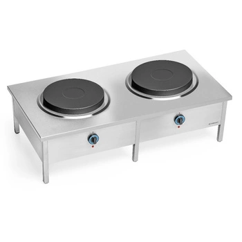 Taboret gastronomiczny elektryczny 2-płytowy, 2x5 kW, 400 V | FORGAST FG09421