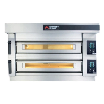 Piec do pizzy 2-komorowy S100 z okapem i bazą | MORETTI FORNI MFS100D