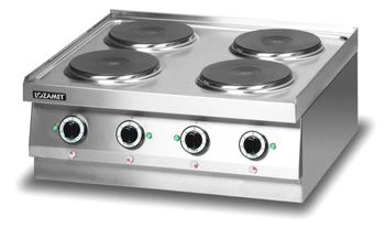 Kuchnia gastronomiczna elektryczna 4-płytowa nastawna, pola grzewcze okrągłe, 70x65x27 cm, 10,4 kW  | LOZAMET LEH400