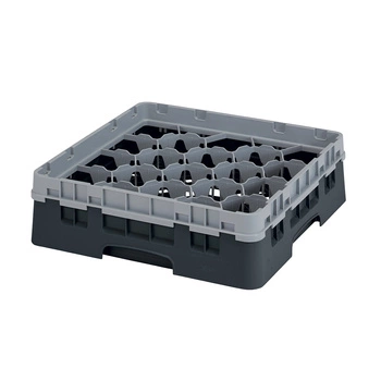 Kosz do szkła 20 przegródek - 50x50cm, czarny | CAMBRO 20S318/110