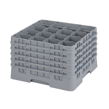 Kosz do szkła 16 przegródek - 50x50 cm, szary | CAMBRO 16S1058/151