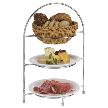 Stojak do serwowania na 3 talerze, stal nierdzewna, 29x19.5x43 cm | APS 33220