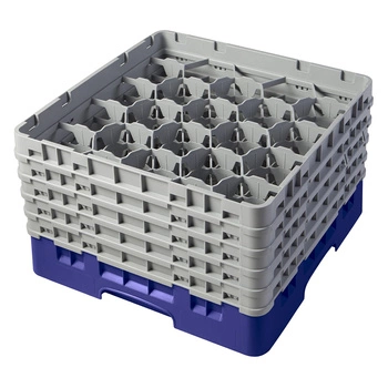 Kosz do szkła 20 przegródek - 50x50cm, niebieski | CAMBRO 20S1058/186