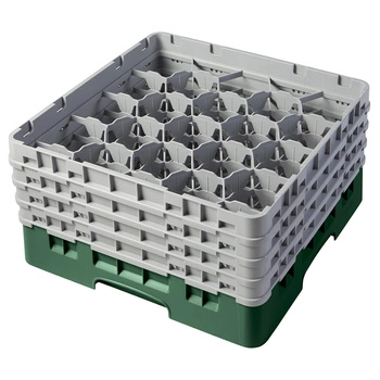 Kosz do szkła 20 przegródek - 50x50cm, zielony | CAMBRO 20S900/119