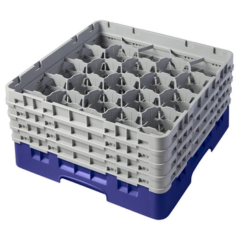 Kosz do szkła 20 przegródek - 50x50cm, niebieski | CAMBRO 20S900/186
